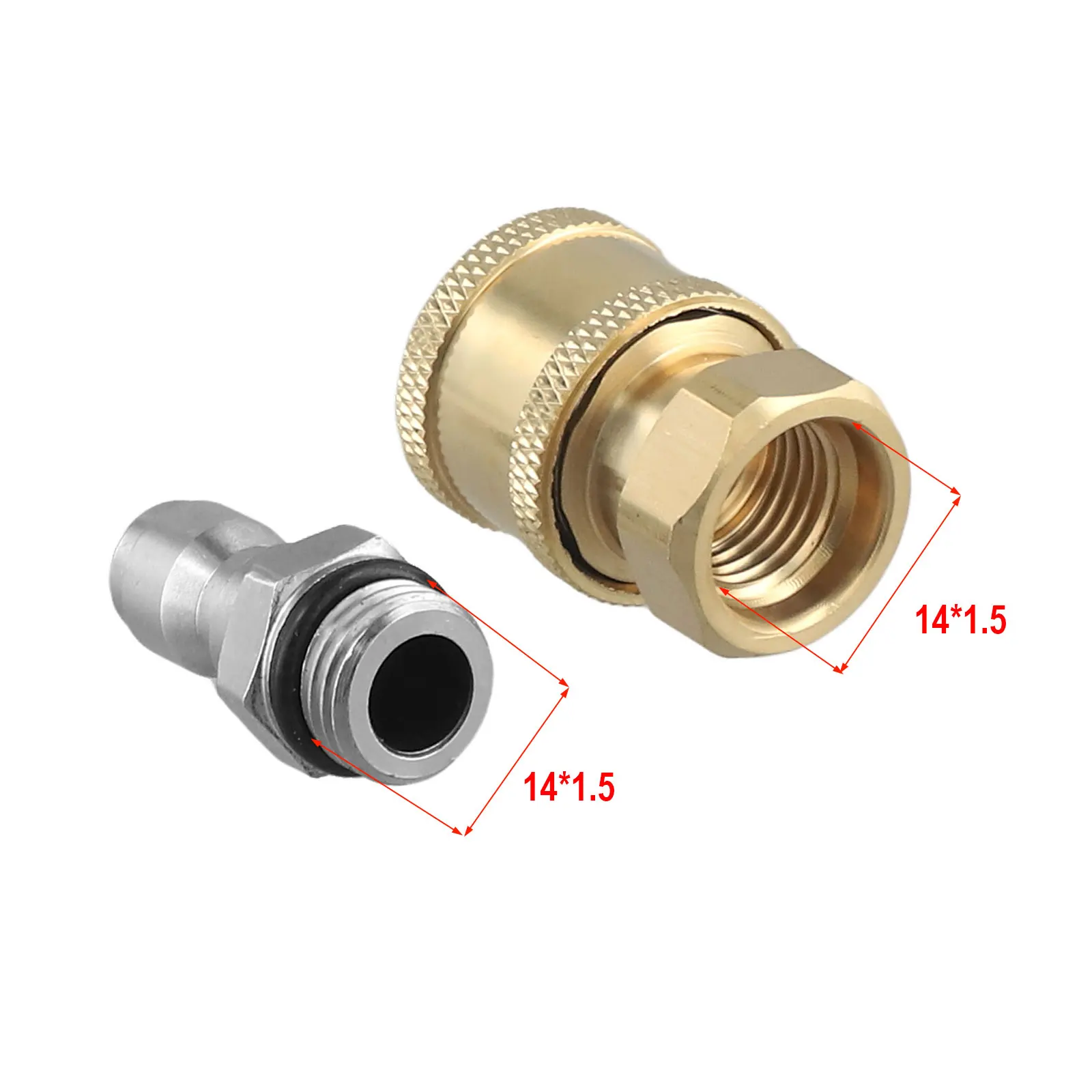 Brass Connector 1/4 Quick Joint High-pressure Washing Machine Accessory M14*1.5 With High-pressure Water Pistol, Quick