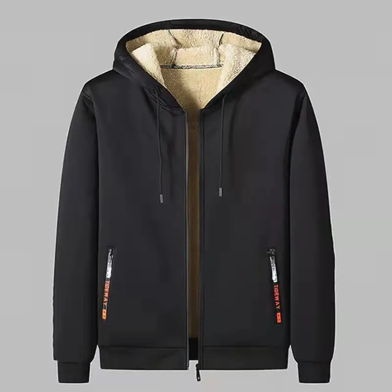 Plush Thickening Suit Men's Lamb Velvet Sports Leisure Suit Winter Warm Suit Men's Winter Sports Two-piece Suit