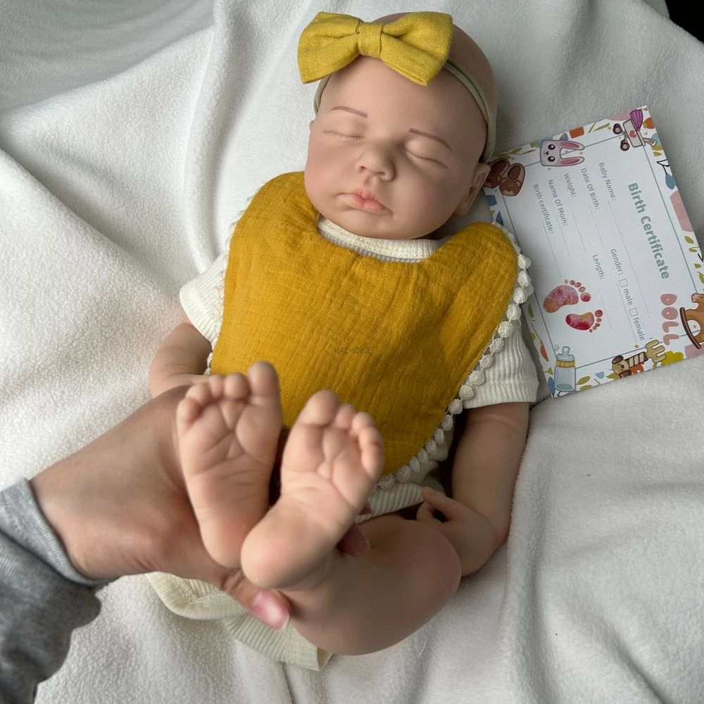 Lifelike 20Inch Full Body Soft Silicone Reborn Baby Girl/ Boy Dolls Realistic Textures Durable Materials As Keepsakes Kids Toy