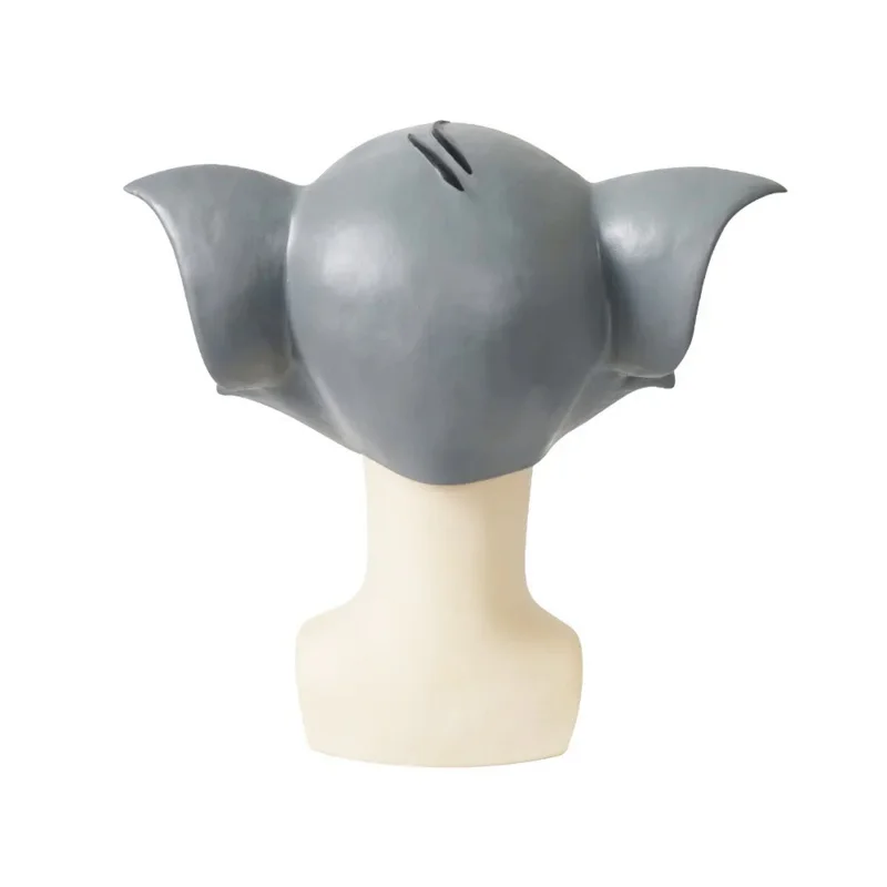 Realistyczny kot lateksowa maska z kapturem i maska szczura Cosplay dla dzieci maska Halloween Jerry dekoracja na dzień dziecka impreza Tom rekwizyty