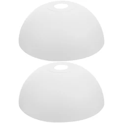 2 Pcs Plastic Lampshade Cover Dome Ceiling Fan Light Table Shades for Floor Decorative Simple Wear-resistant Plastic Lampshades