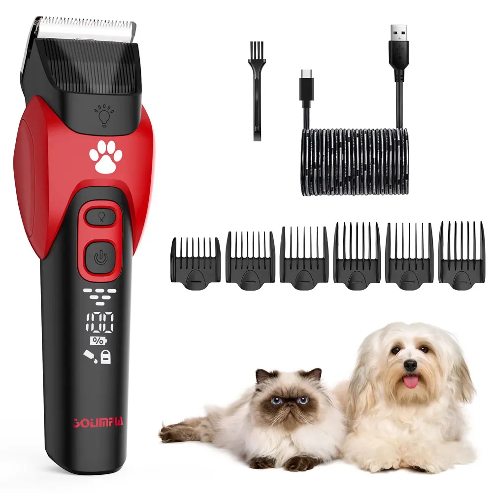 Solimpia Pet Grooming Trimmer Adjustable Speed Large Dogs Cats Hair Remover Tool for Pet Shops Professional Pet Care Equipment