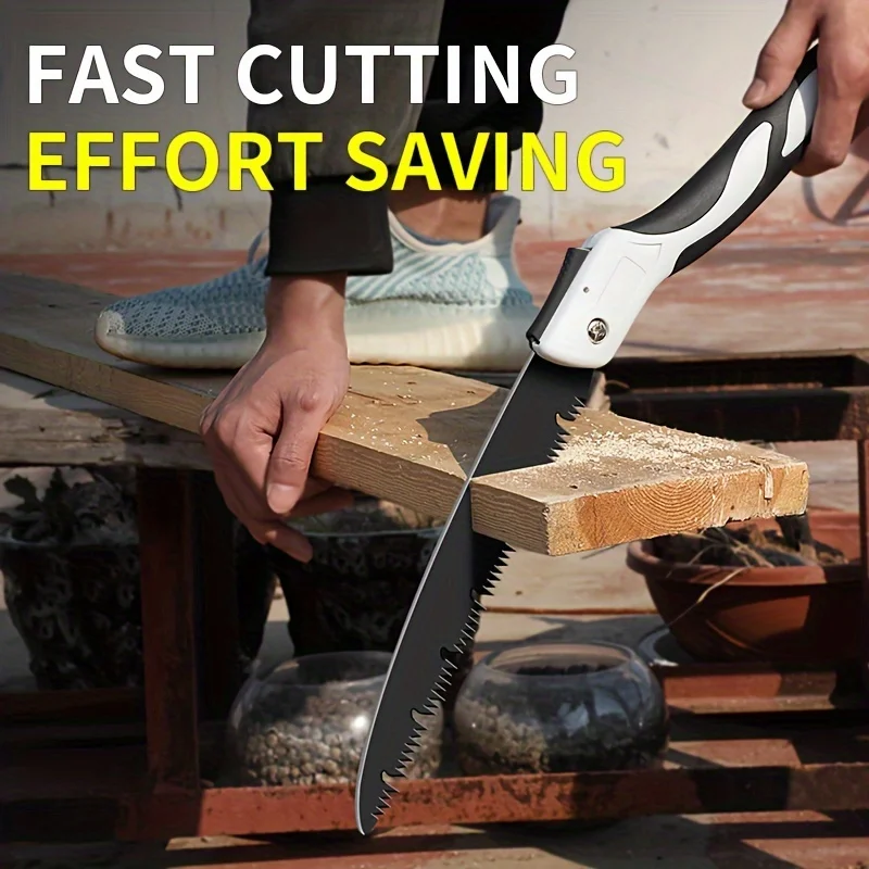 Gergaji Lipat Multifungsi Gergaji Besi Kayu Portabel Memotong Kayu Tajam Taman Berkemah Prunch Gergaji Tangan Pisau Perajang Pohon