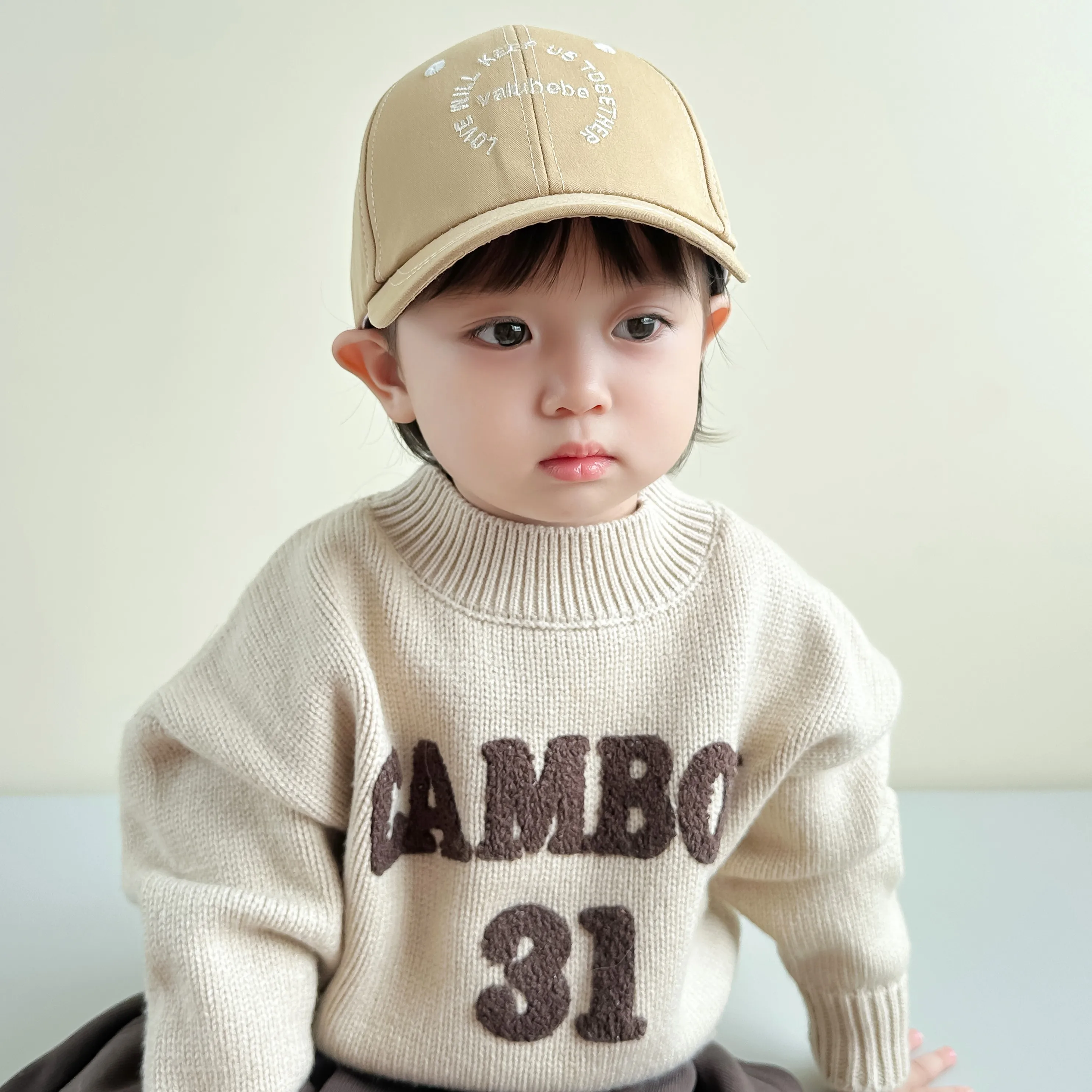 New Baby Embroidery Letter Baseballs Cap Fashion Children Sports Casual Caps Breathable Girls Peaked Hat All-match Kids Boy Caps