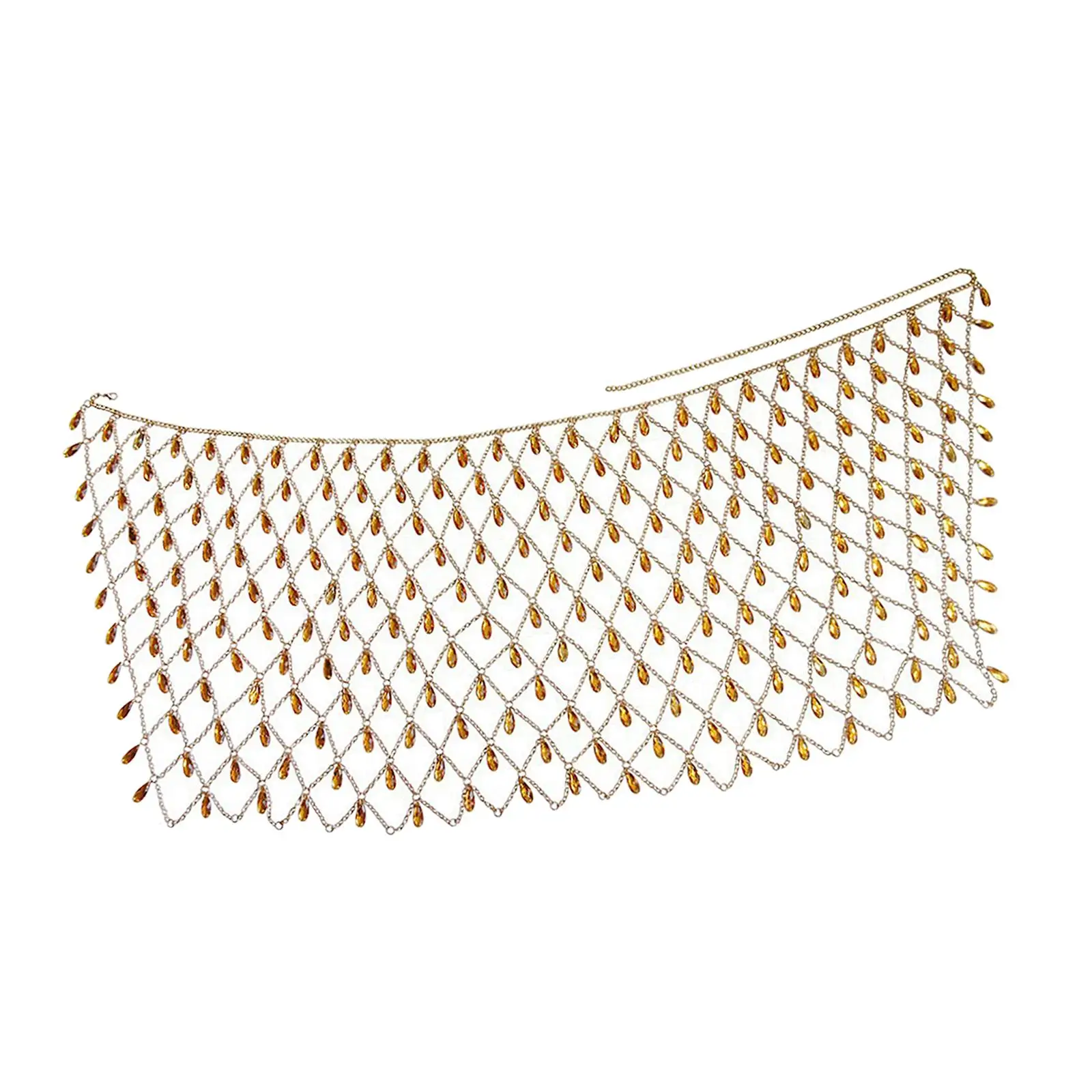 Bling Tassel Fringe Diamond Waist Belly Chain Rhinestone Skirt Women Crystal Body Chain Bikini Costume Accessories for Festival