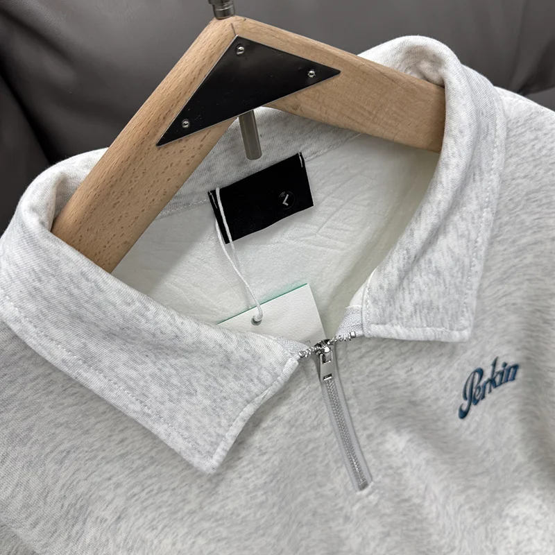 نصف سستة قميص بولو كم طويل التطريز التسمية تي شيرت الرجال النساء ربيع الخريف الرياضة فضفاضة البلوفرات غير رسمية بلوزات #3