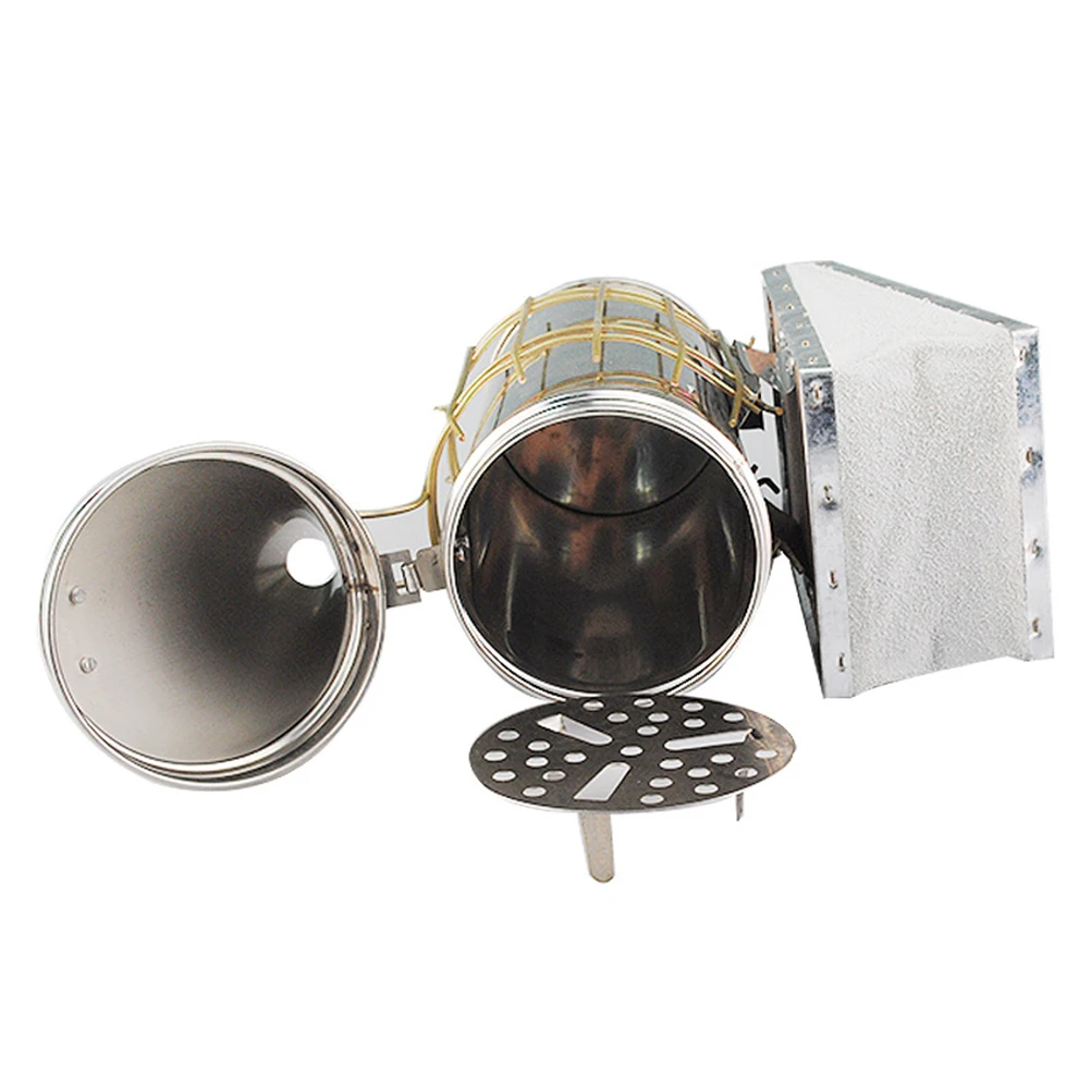 

1pc Manual Beekeeping Smoker Galvanized Metal Hive Tool Smoke Fumigation Machine For Honey Harvesting Colony Inspection Size
