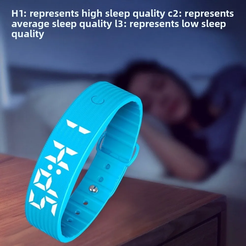 LED Digital Smart Bracelet Vibration Alarm Rechargeable Smart Band Pedometer Sleep Monitoring Sports Wristband for Students