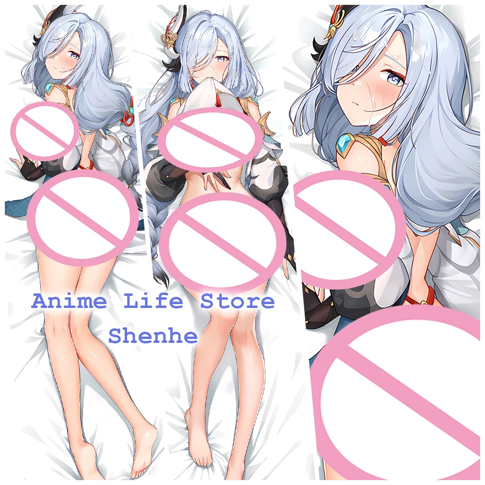 

Genshin Impact Shenhe Otaku Anime Dakimakura Body Pillowcase Kawaii Double Sided Printed Sexy Uncensorship Cushion Case