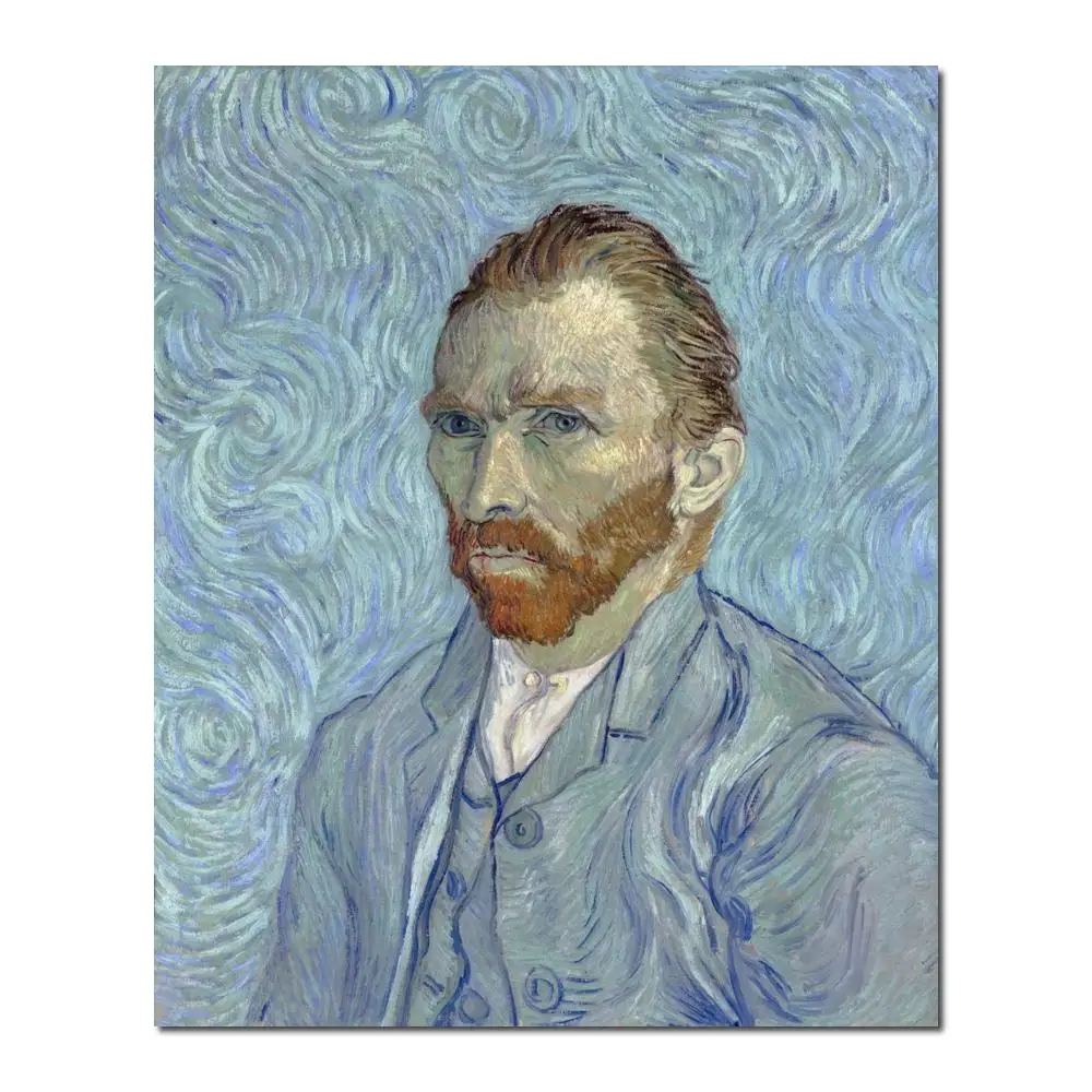 

Famous Artwork Self Portrait of Vincent Van Gogh Oil Paintings Reproduction Hand-painted Canvas Art for Office Wall