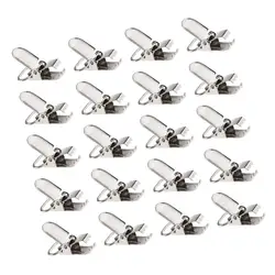 20 Pieces 1\'\' Metal Pacifier Suspender Clips Webbing Strap