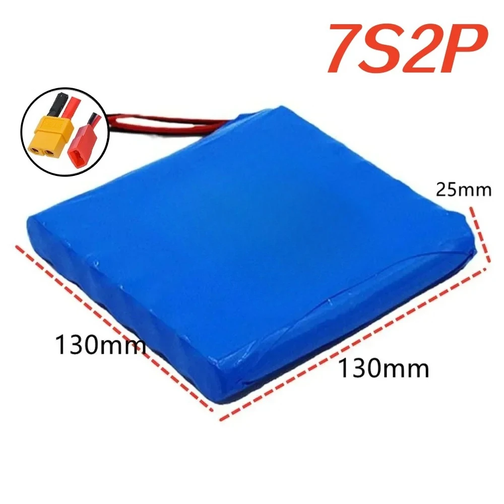 

24V 8000mAh 18650 Li-ion Battery Pack 7S2P with BMS, for Mini Electric Unicycle 25.2V 29.4V, High Capacity Replacement Battery