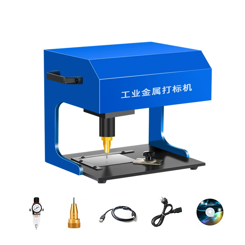 170x110mm Pneumatic Eelectric Desktop Touch-screen Nnameplate Marking Machine Engraving Machine For Metal Parts