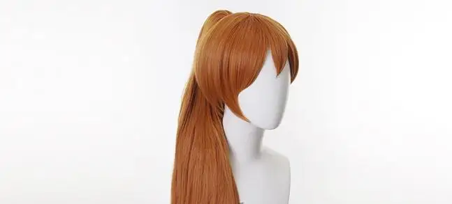 Wig 100cm rambut sintetis keriting panjang Wig kostum Cosplay Chip ekor kuda + topi wig Gratis