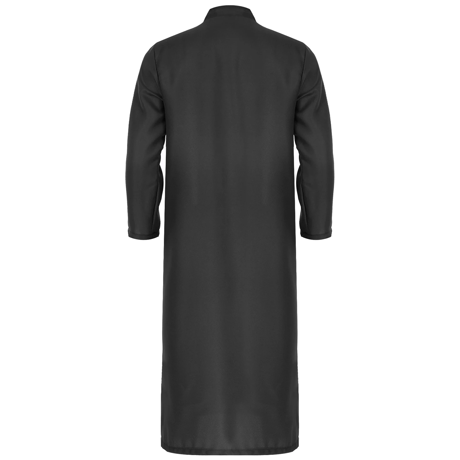 Clergy Robe for Mens Long Sleeve Button Gown Minister Choir Maxi Robe Pulpit Preacher Dress for Carnival Roleplay Stage Dress Up