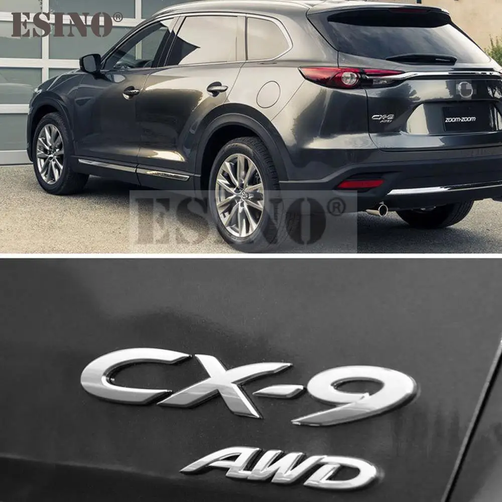 New Car Styling 3D AWD 2.0 2.5 Skyactive Metal Chrome Zinc Alloy Emblem Car Body Badge Sticker for Mazda 3 CX-3 CX-5 RX-8 RX-5