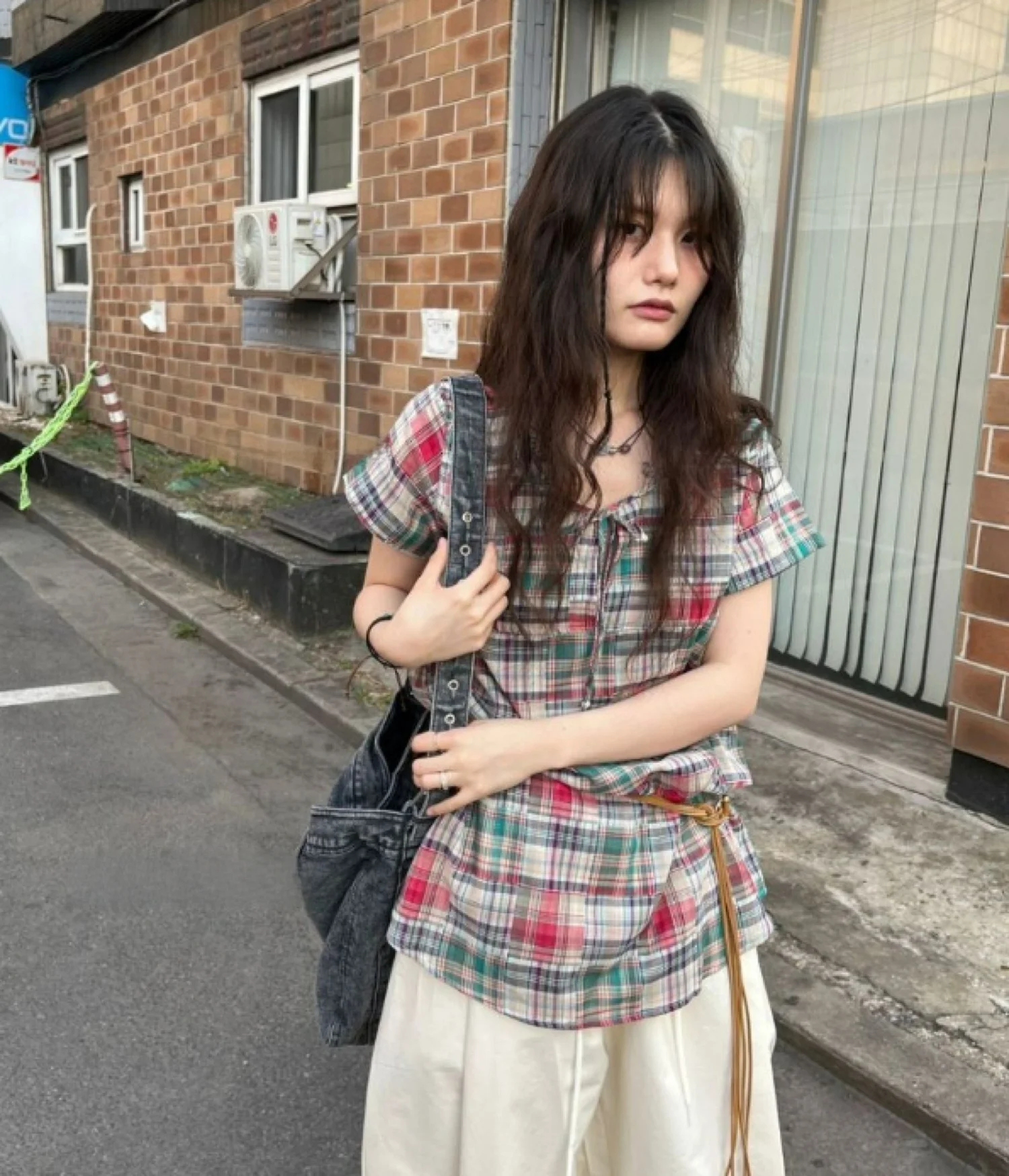 Red plaid mixed color
