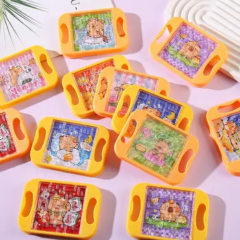 10個卡通動物水豚手持平衡球迷宮板玩具,適合兒童生日派對禮物、皮納塔填充物、學校獎勵 10 最佳銷售 大量派對禮品 - №3