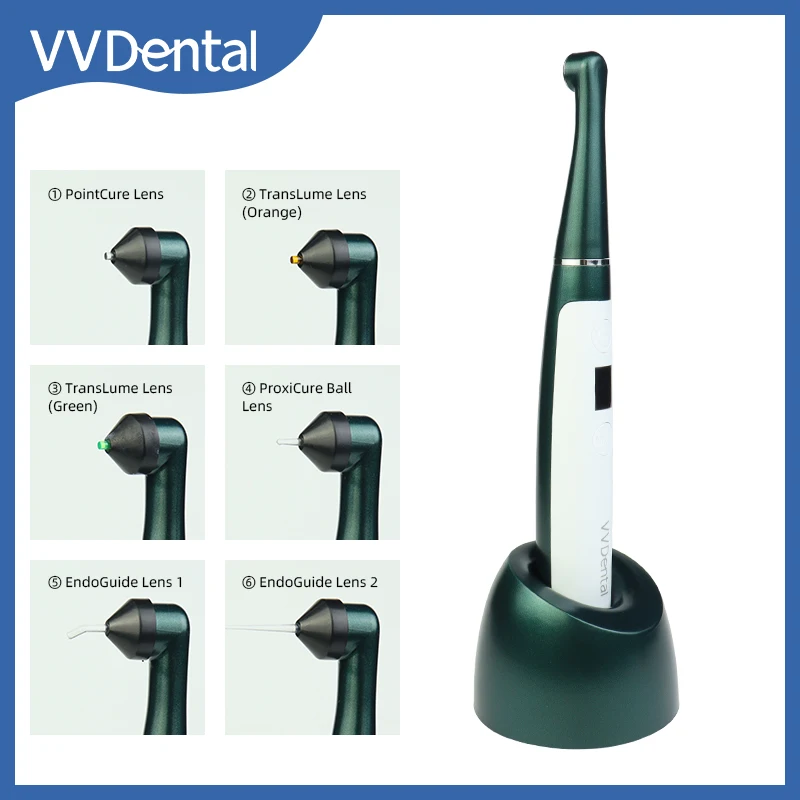 Dental Curing Light Multi Lens Wireless Resin Cure Healing Light Led Dental Photopolymerizer Laser Oral Lamp