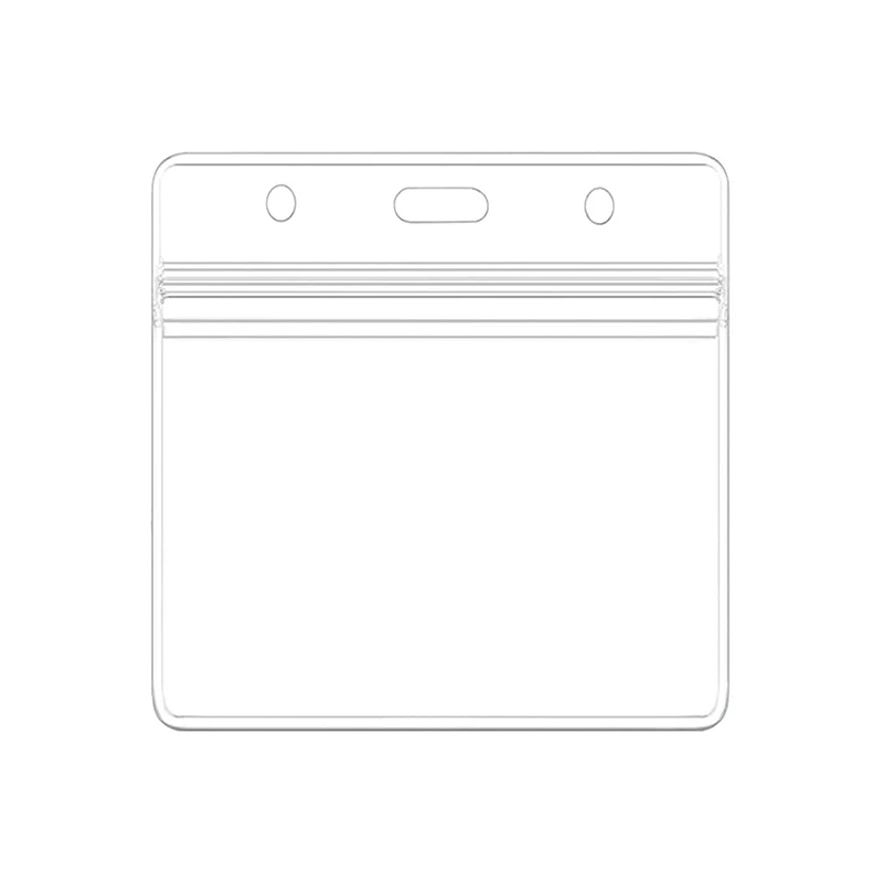 10 個透明 ID カードホルダー防水 ID カードホルダーバッジ密封された文書保護学用品ナースアクセサリー