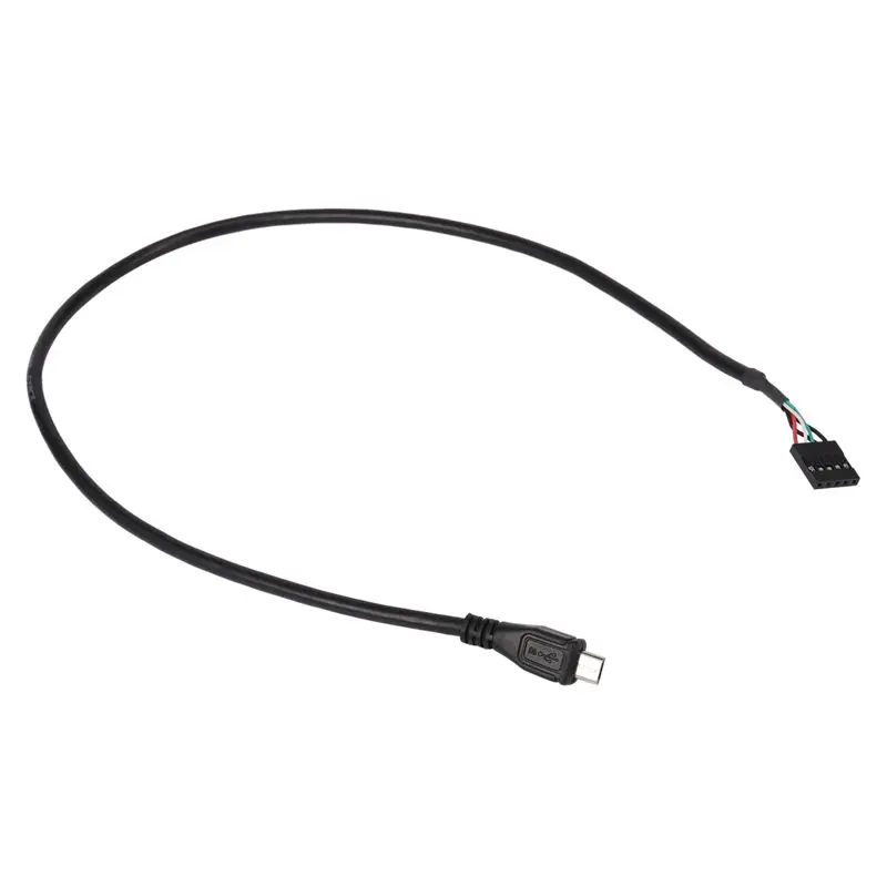 ABRI-(6-Pack) 50CM 5 Pin Motherboard Female Header To Micro-USB Male Adapter Extender Cable (5Pin/Micro-USB)