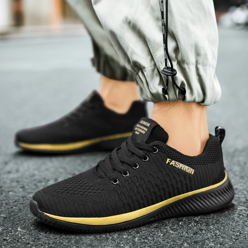 YISHEN Men Women Knit Sneakers Breathable Athletic Running Gym Walking Shoes Casual Shoes Lace-up Masculino Zapatillas Hombre
