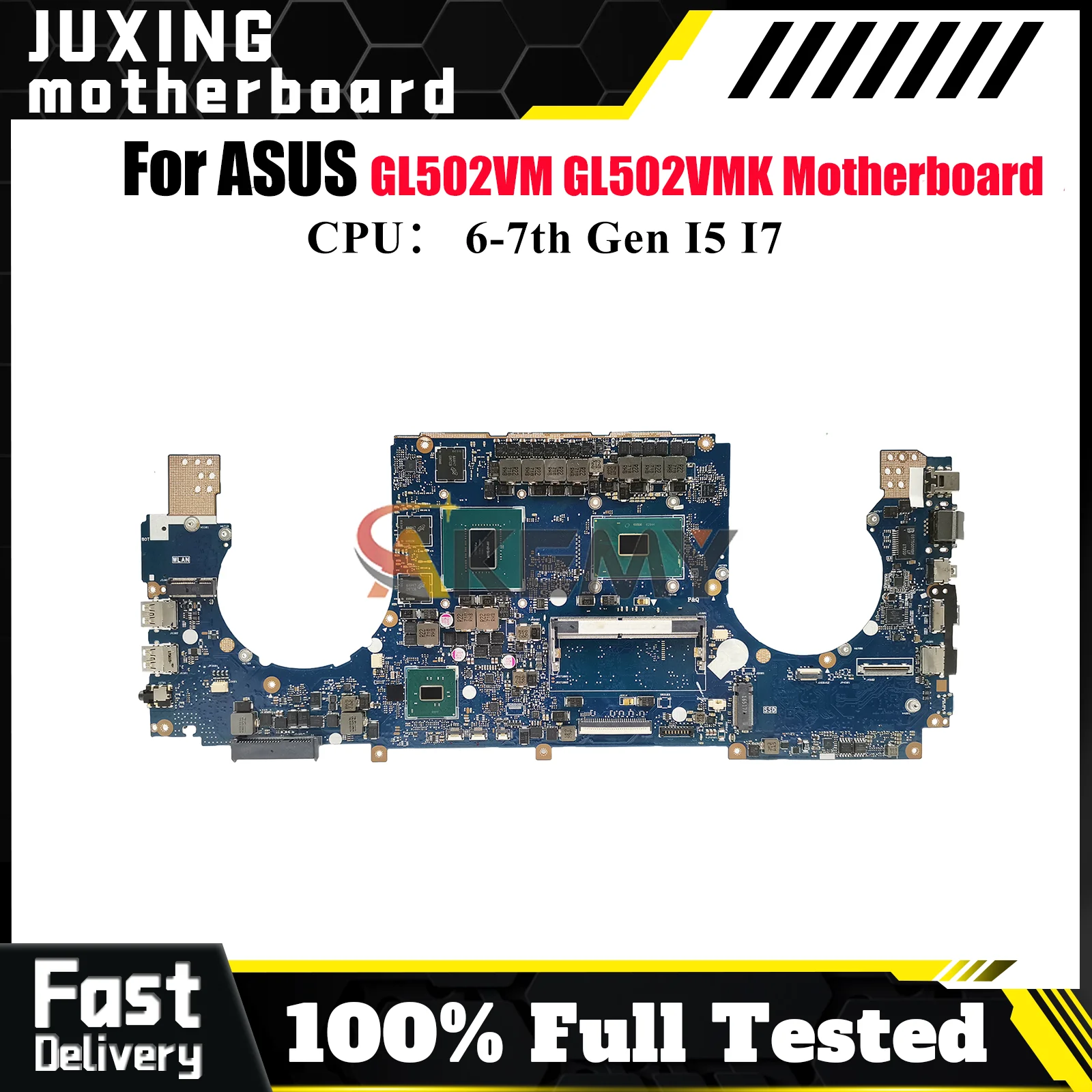

GL502VMK Laptop Motherboard For ASUS ROG Strix GL502VMK GL502V GL502VM Notebook Mainboard With I5 I7 CPU 100% tests OK fast ship