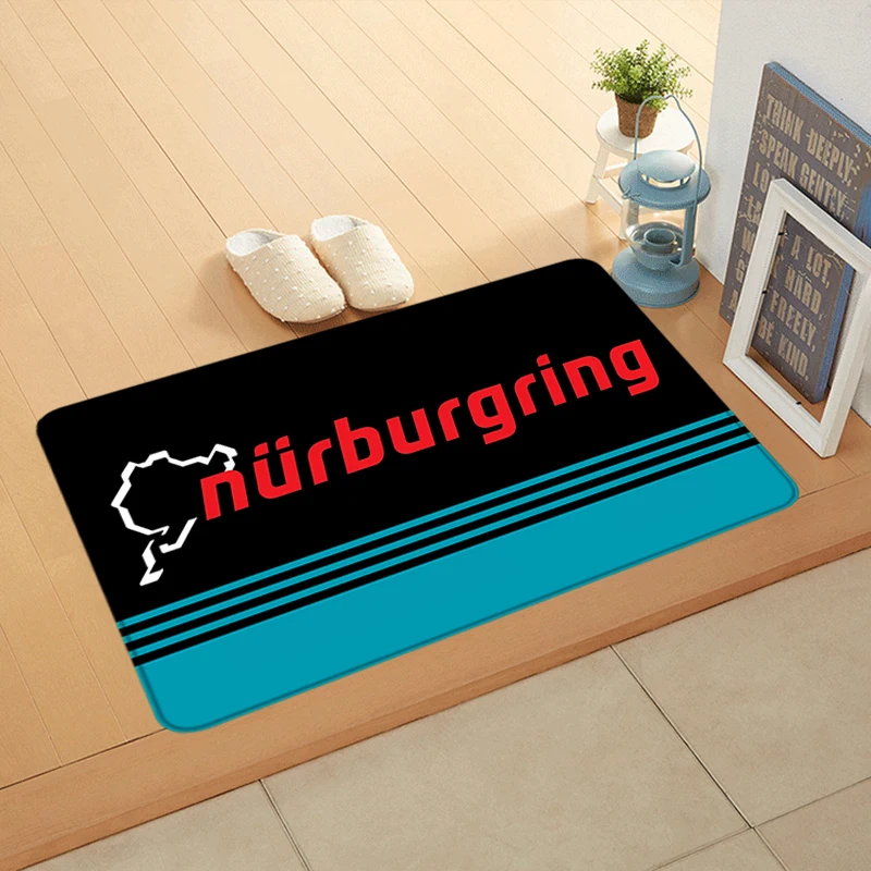 Interior Floor Mat N-Nurburgrings Doormat Non-slip Foot Rug for Entryway Kitchen Carpet Bedroom Bedside Mats Home Car Boot Decor