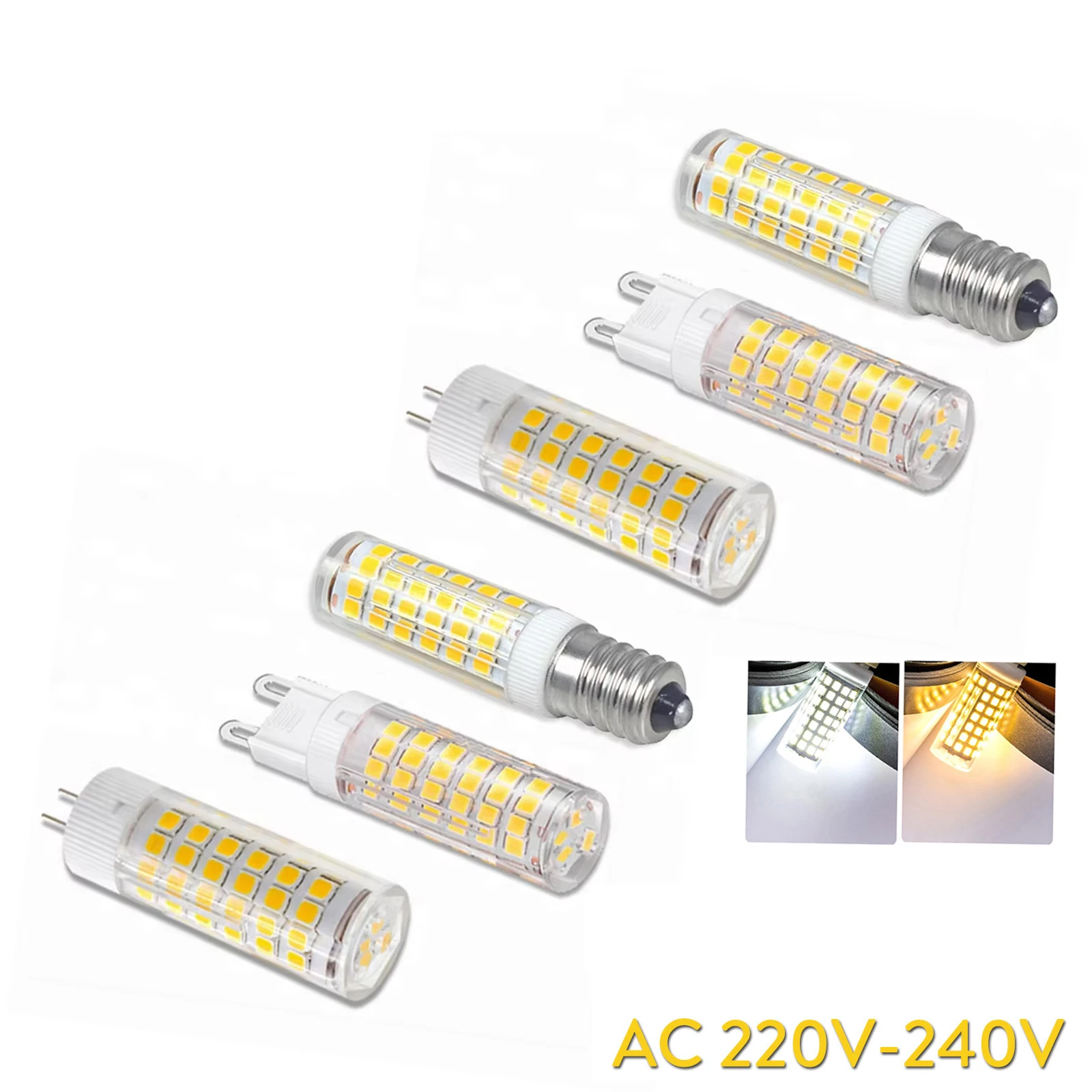 

Led Bulb Lamp G4 G9 E14 5w 8w 12w No Cob 45w For Mini Cold Cover Lamps Halogen Replace Dimmable Chandelier Capsule Crystal White