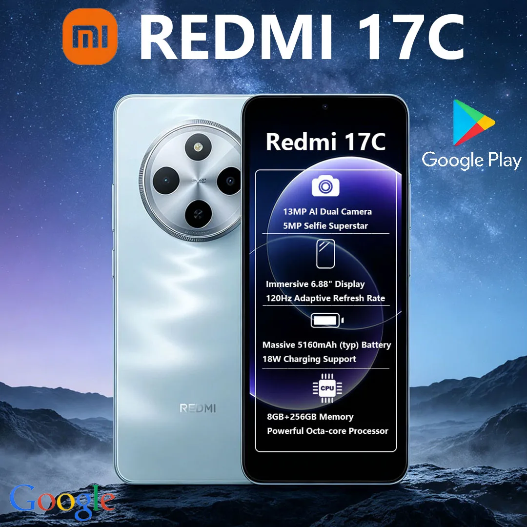 Xiaomi Redmi 17C 5G Dual-SIM New Smartphone Large Battery 6.88-inch 120Hz Eye Protection Screen Gaming Performance Mobile Phone