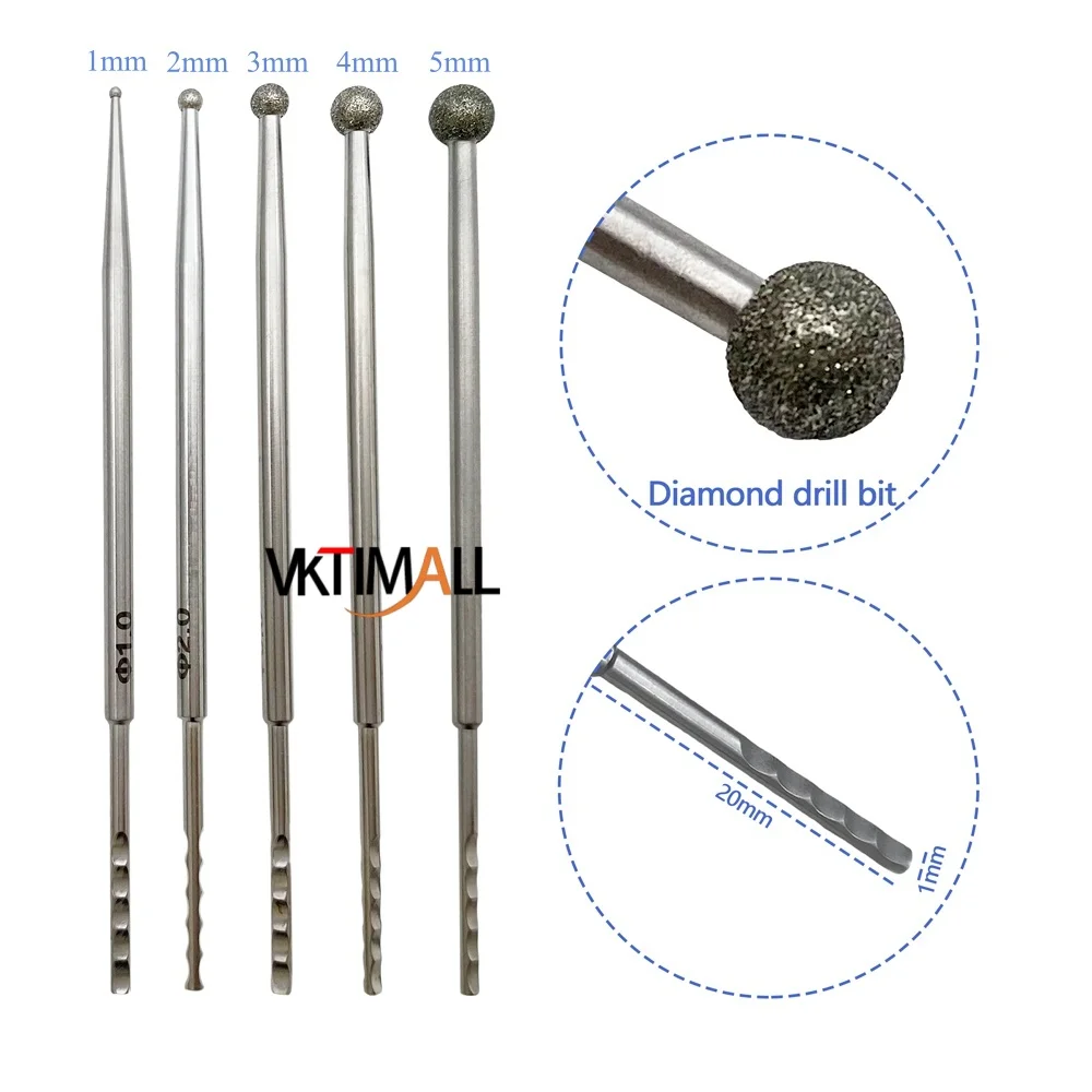 Spinal Neurosurgery Cutting grinding drill Emery grinding 70mm long Grinding Burr Surgical Instruments