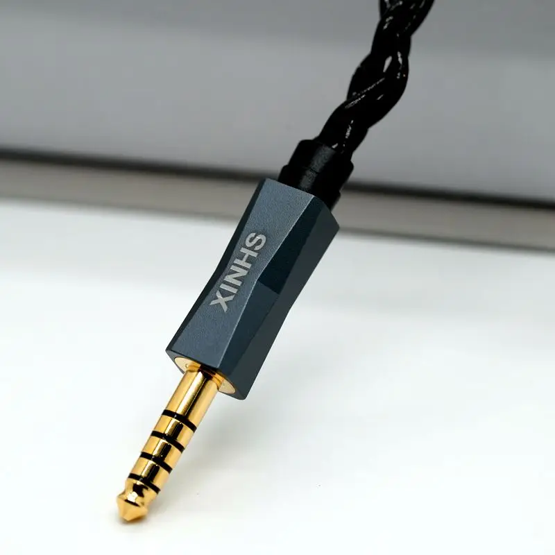 XINHS S50 FENIX HITAM |   Kabel headphone andalan dengan lapisan emas perak paladium dan inti graphene