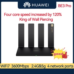 Huawei-enrutador BE3 Pro WiFi7, repetidor de señal de red de cuatro núcleos, 3600Mbps, 2,4 GHz, 5GHz, amplificador inalámbrico para casa y oficina