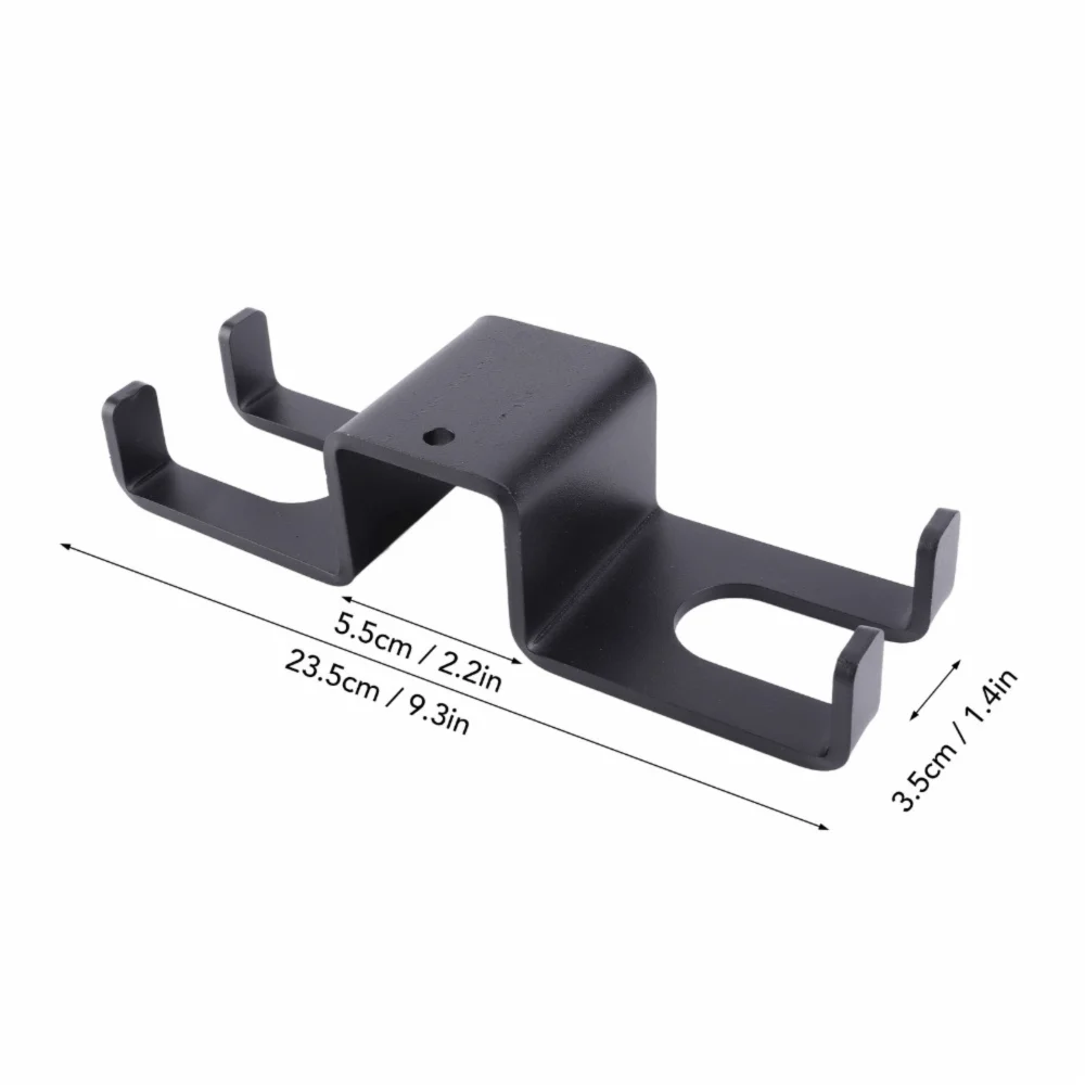 Space Saving Horizonta Barbell Rack Matte Finish Compact Barbell Holder Dual Hook Home Gym Weight Bar Holder