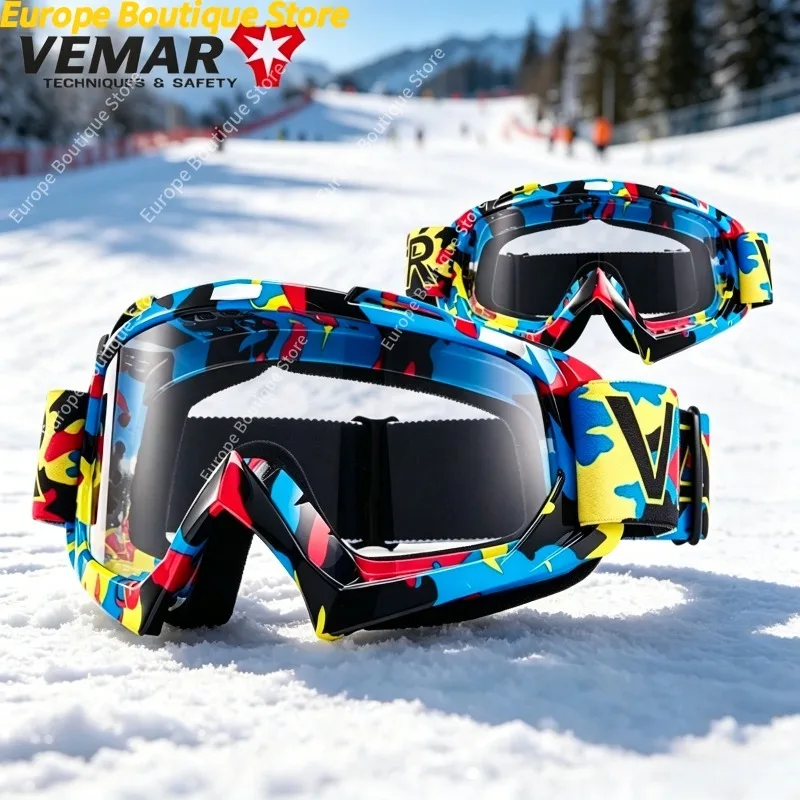 

VEMAR Motorcycle Goggles Anti Fog Motocross Off Road Ski Glasses Riding Eyewear Outdoor Biker Protective Gear