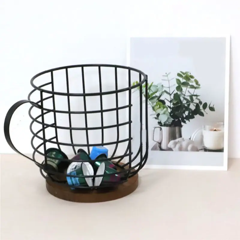 A47T Coffee Filter Holder with Lid, Coffee Filters Storage, Wooden Coffee Filter Container Basket, Round Capacity