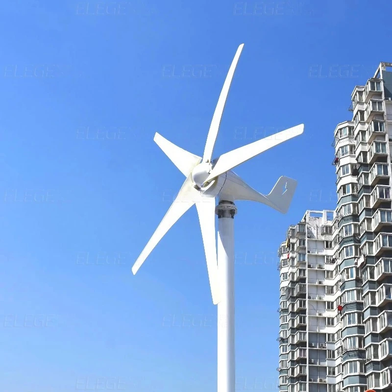 

1000W 1.5w Wind Turbine Generator Kit 12V 24V Low Noise 3 5 Blades for Home Farm Off-Grid Power Supply with Charge Controller