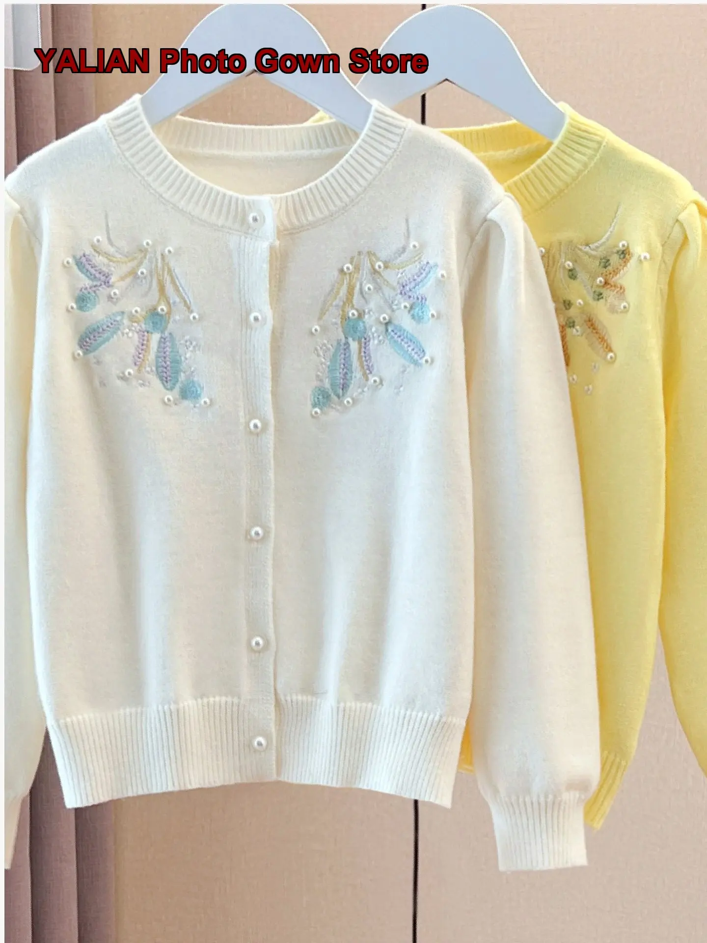 Girls Thin Knit Cardigan Kids Spring Autumn Stylish Geometric Pattern Fashionable Outerwear