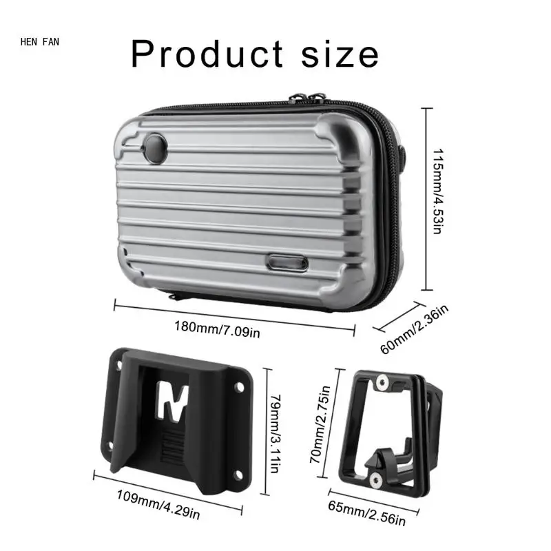 Folding Bike Bag Bicycles Front Storage Bag Hard Shell Storage Panniers Holder Portable Headstock Nose Bag M89D