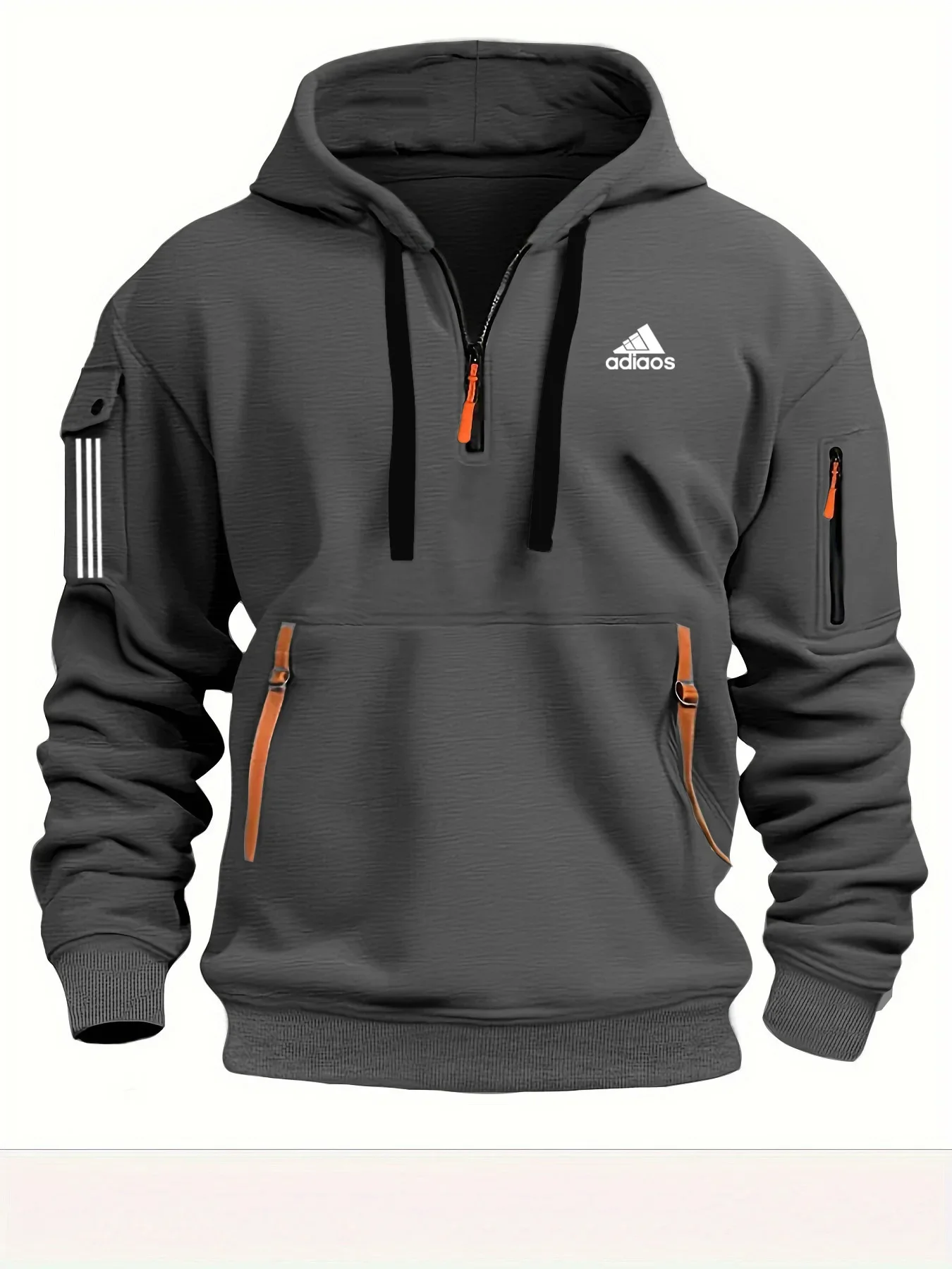 Autumn Men's Hoodies Multi-Pocket Zipper Placket Comfortable Casual Hoodies Pullover Sweatshirts Men's Hooded Sweatshirts