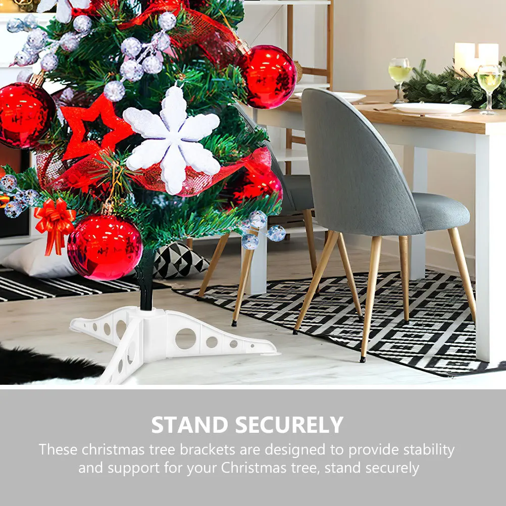 

2Pcs Xmas Tree Support Holder Plastic Bracket Secure Stand Elegant Christmas Tree Bracket Christmas Supplies