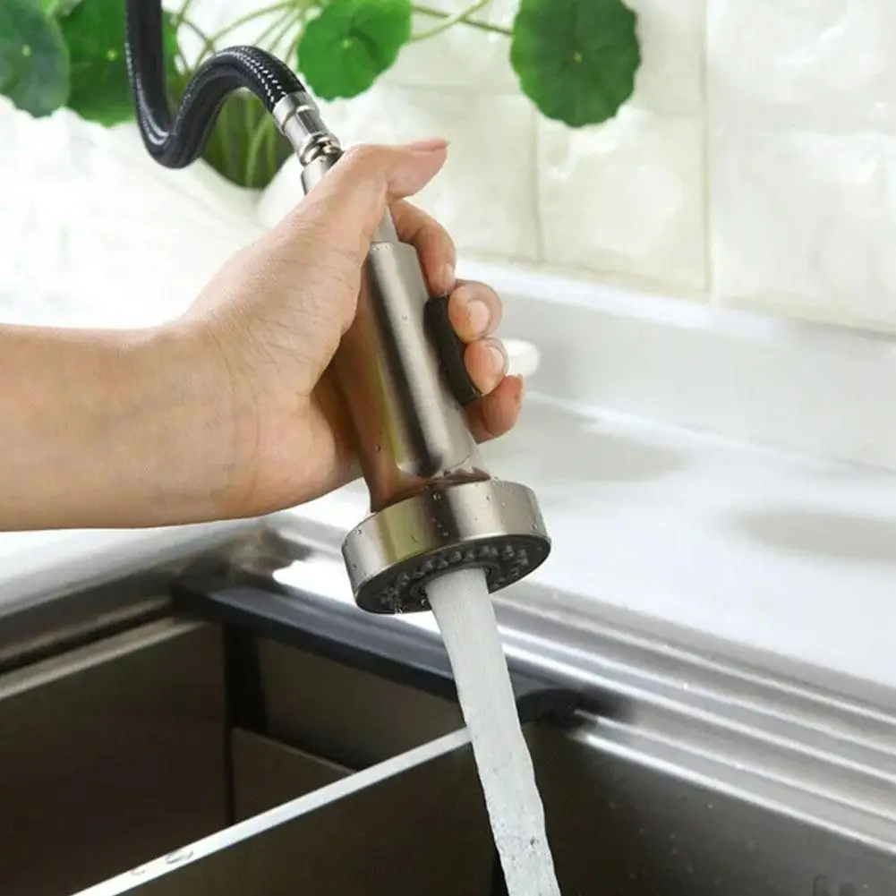 1Set Kitchen Pulling Faucet Accessories Splash Proof Retractable Faucet Replacement Head Pull The Faucet