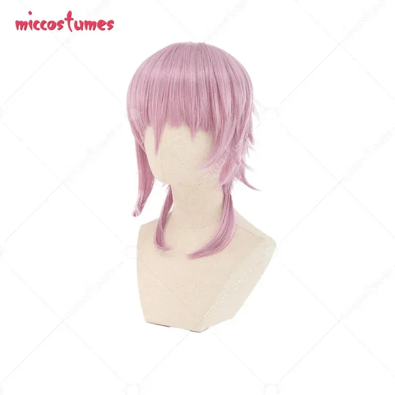 Miccostumes الاصطناعية الوردي شعر مستعار تأثيري