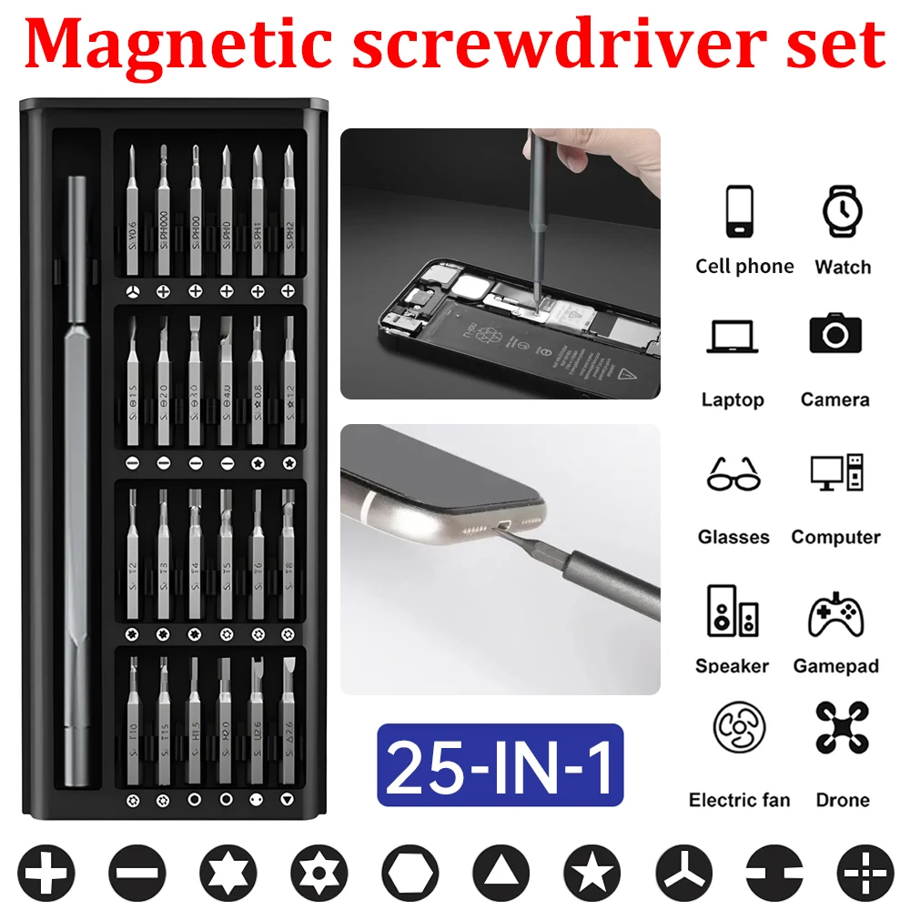 63 In 1 Magnetic Screwdriver Set Bits Precision Electronics Computer PC Phone Disassembly Multifunctional Maintenance Tools