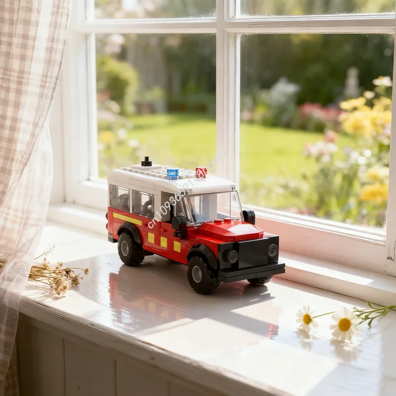 

138pcs MOC Land Rover Defender Fire PC People Model Building Blocks Christmas Gifts Architecture Creative Idea Toys Education