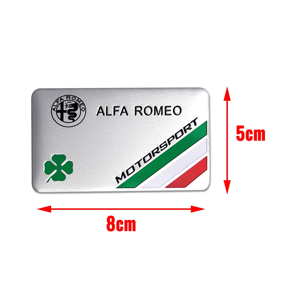 Aluminiowa naklejka dekoracyjna na karoserię do Alfa Romeo Italy Giulietta GT 159 147 156 Mito Brera Giulia F1 Stelvio Volante Clover