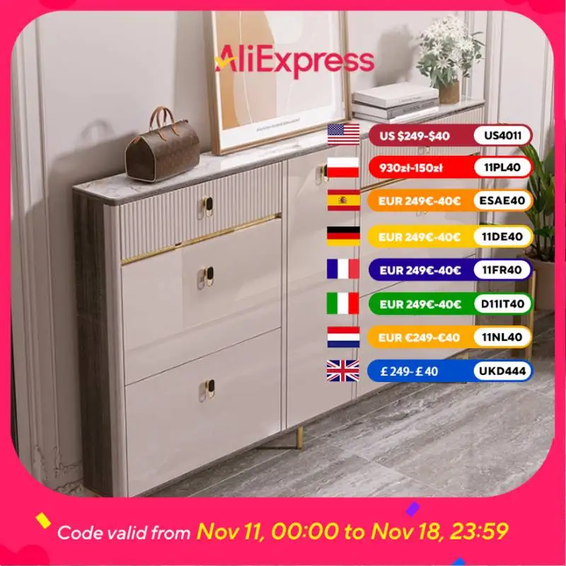 

Beutiful Waterproof Shoe Cabinet Stool Design Hotel Organizer Shoe Rack Narrow Space Saving Armoire Chaussures Home Furniture