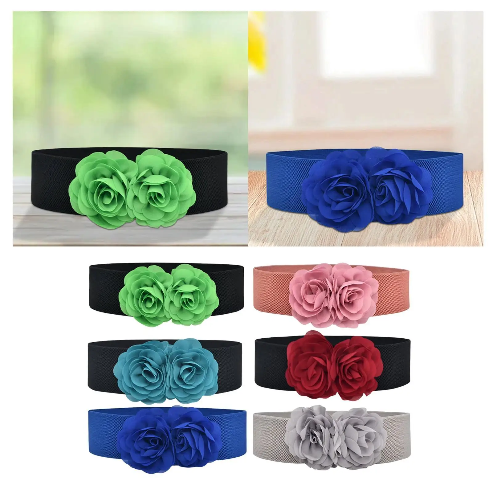 

Womens Wide Belt Fashion Elastic Waist Belt for Clothes Maxi Shirt Sweater