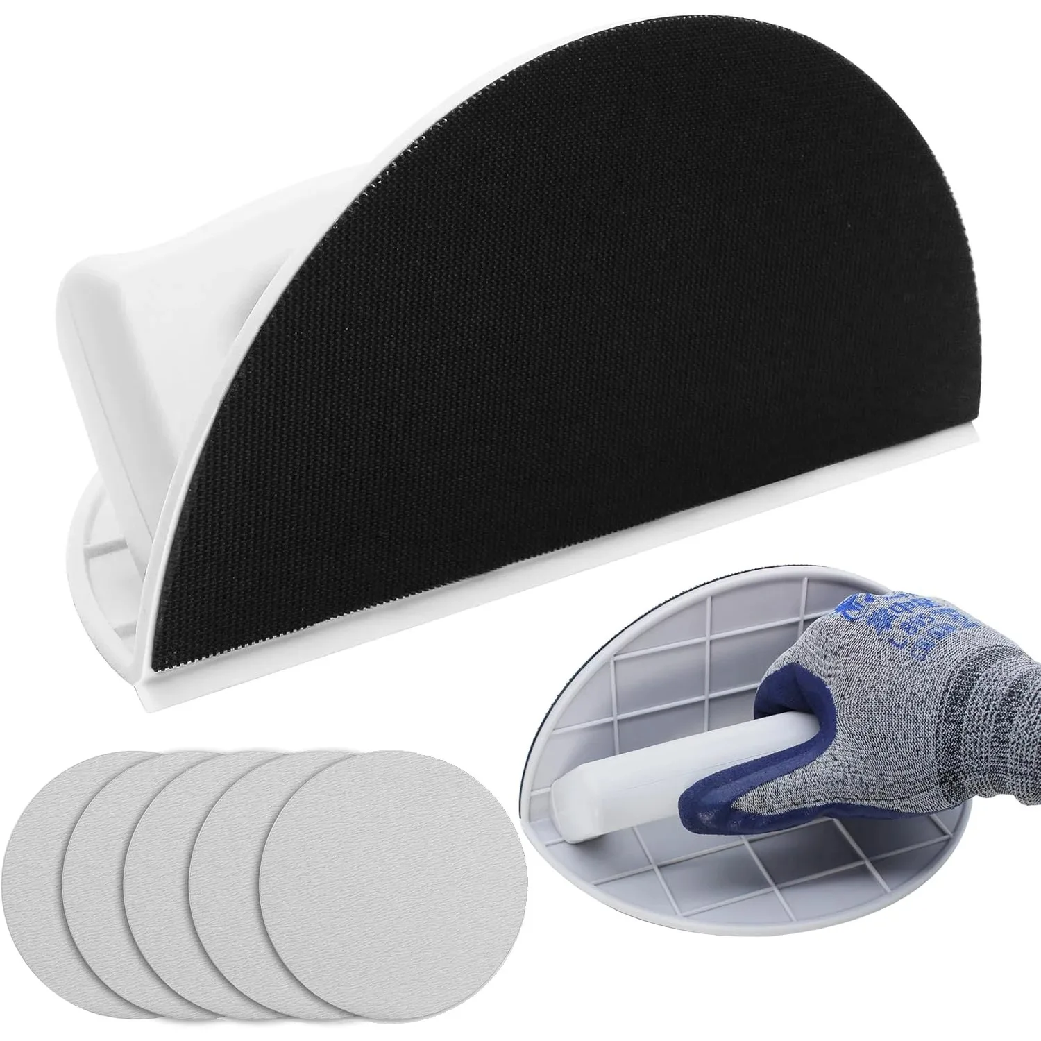 Multi-Functional Semi-Round Drywall Corner Sander, Ideal for Cleaning and Polishing Wall Corners Efficiently