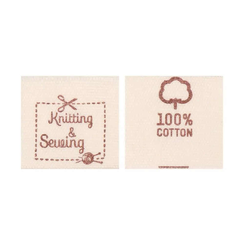 50PCS Heart Pattern Knitting Wool Ball Cartoon Cat Sewing Accessories Clothing Tags Handmade With Love Cloth Garment Labels